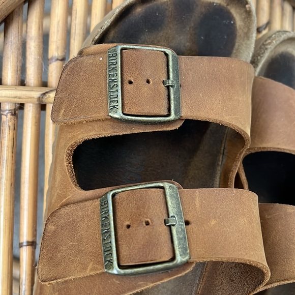 Birkenstock Arizona Brown Oiled Leather Sandals - Picture 5 of 7